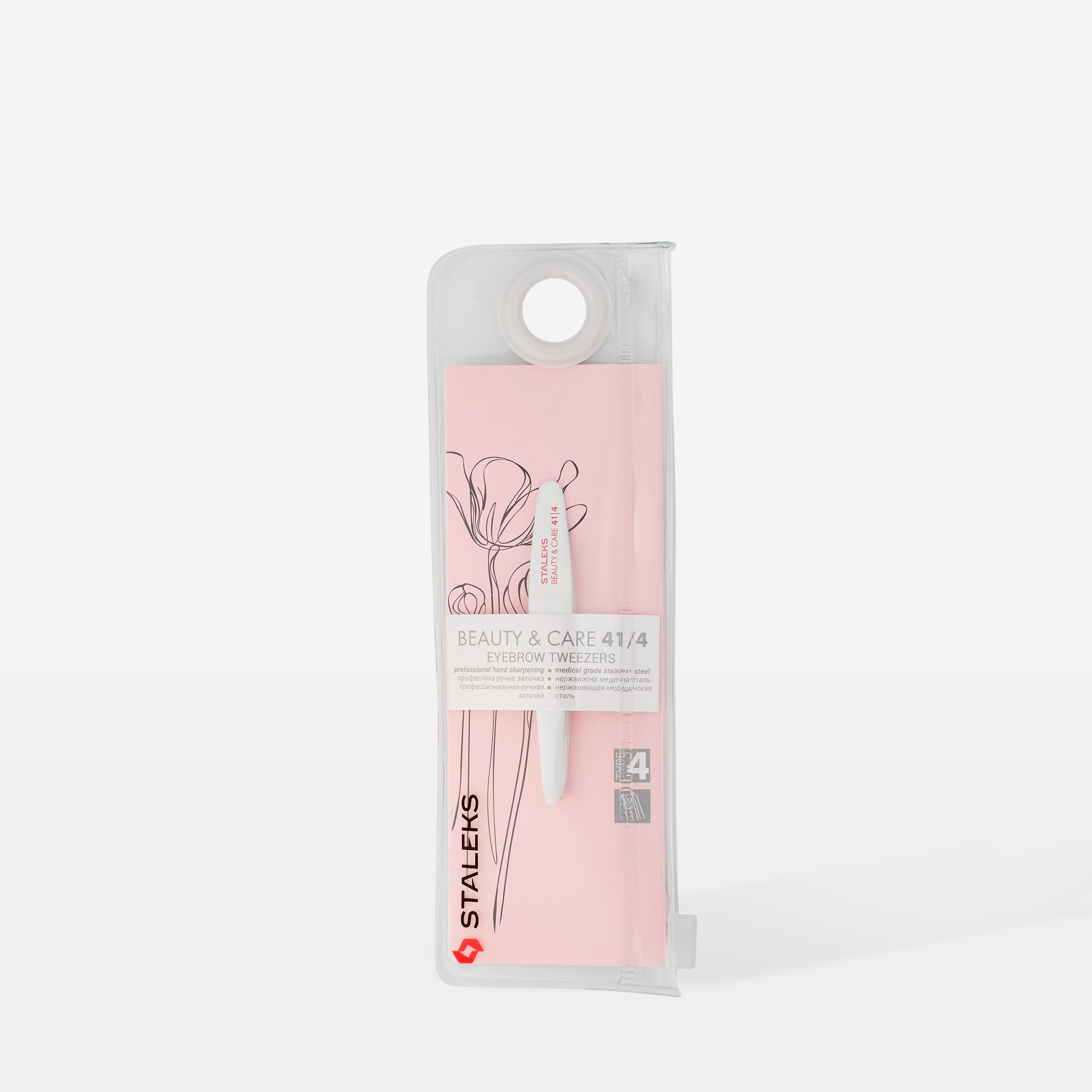 Pęseta do brwi BEAUTY & CARE 41 TYPE 4 (wąska skośna)