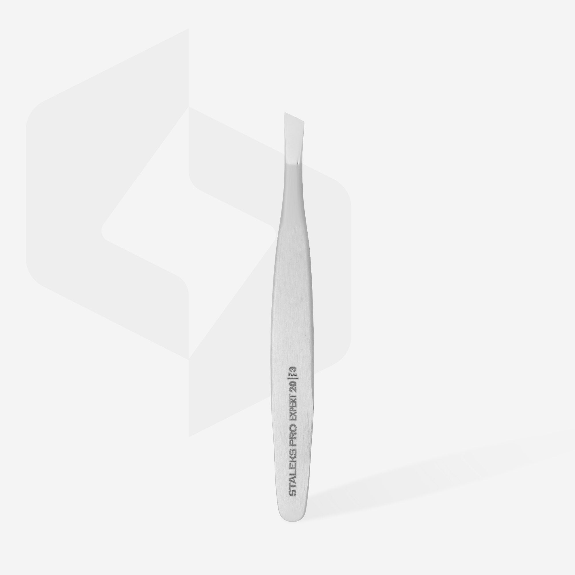 STALEKS EXPERT 20 TYPE 3 Професійний пінцет для брів широкий скошений