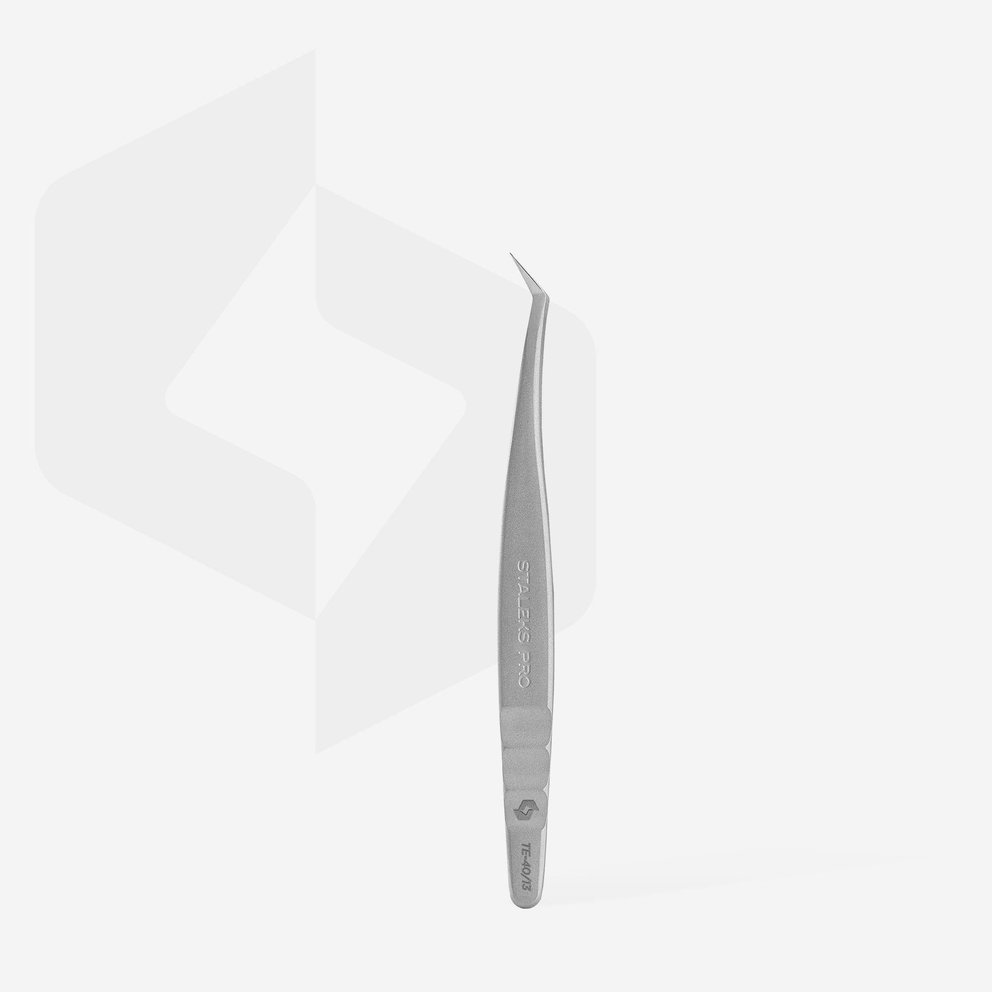 STALEKS EXPERT 40 TYPE 13 Професійний пінцет для нарощування вій, L-образний, 40'