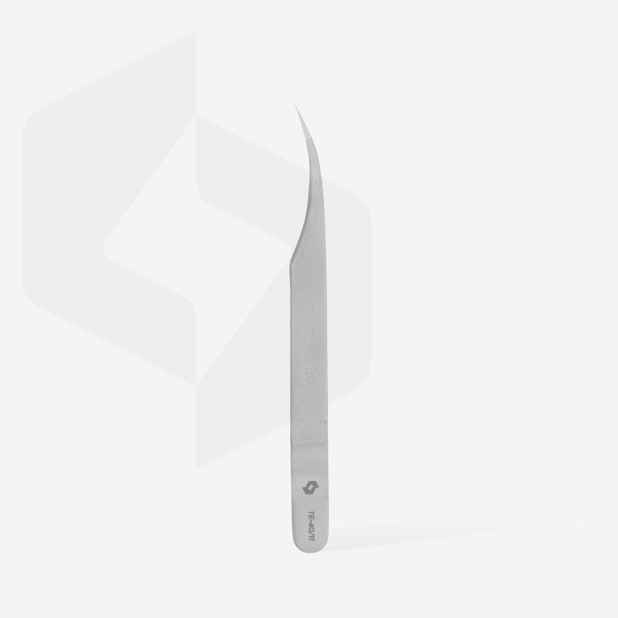 STALEKS EXPERT 40 TYPE 11 Професійний пінцет для нарощування вій, вигнутий