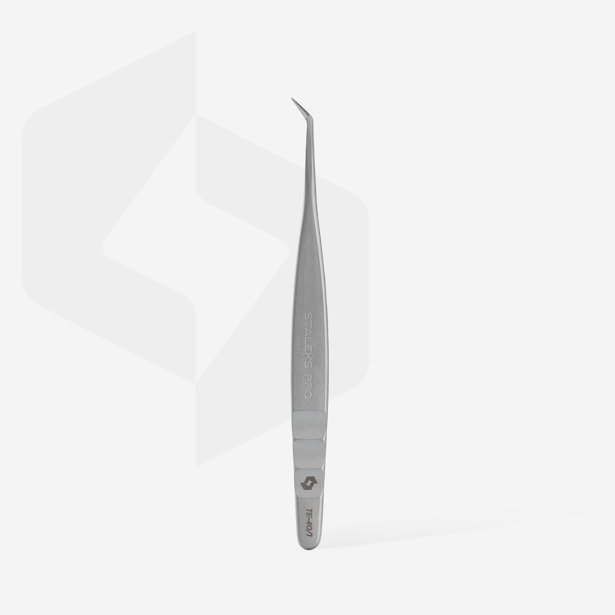 STALEKS EXPERT 40 TYPE 1 Професійний пінцет для нарощування вій, L-образний, 50'