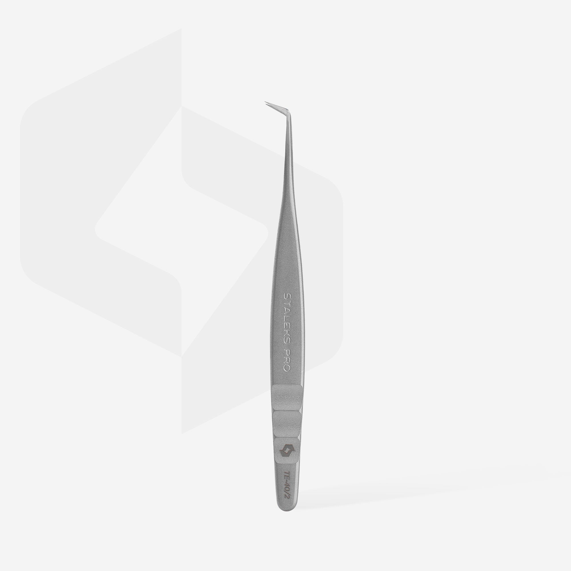 STALEKS EXPERT 40 TYPE 2 Професійний пінцет для нарощування вій, L-образний, 70'