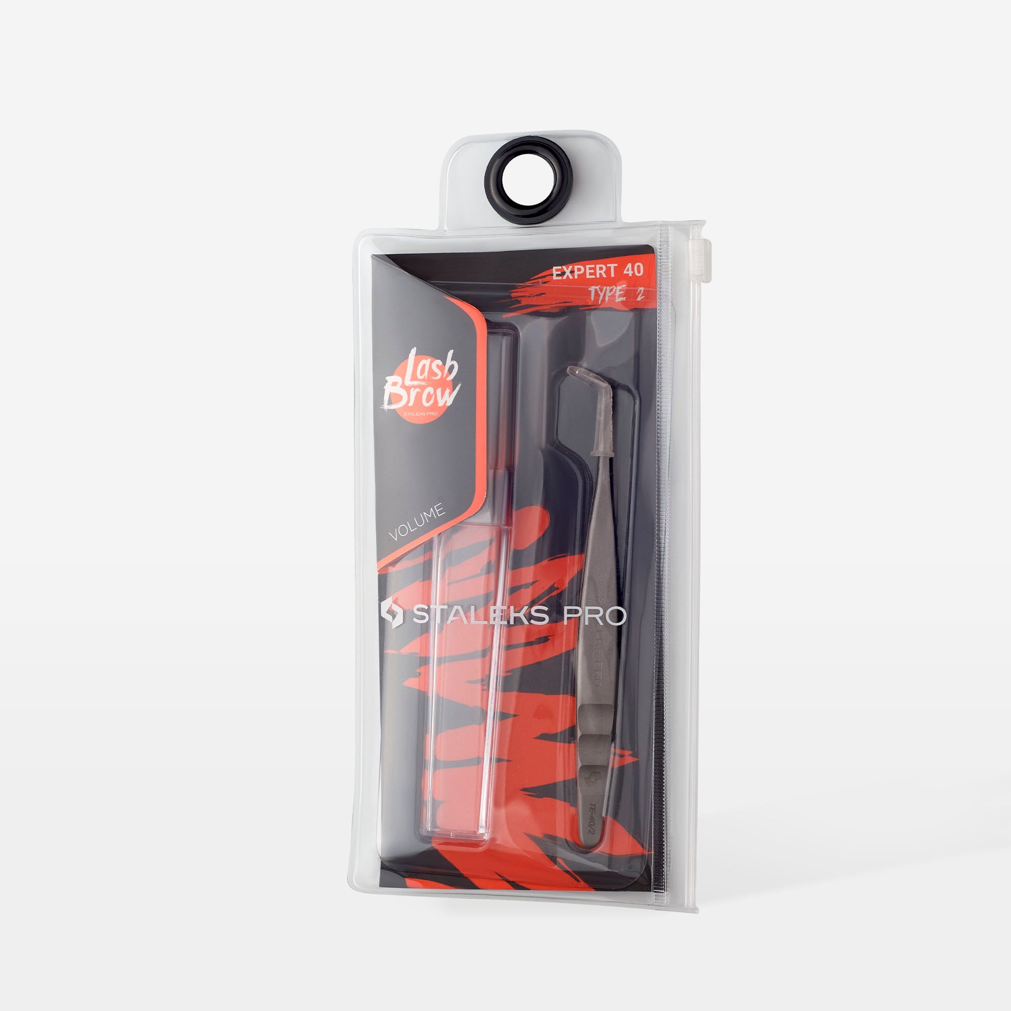 STALEKS EXPERT 40 TYPE 2 Професійний пінцет для нарощування вій, L-образний, 70'