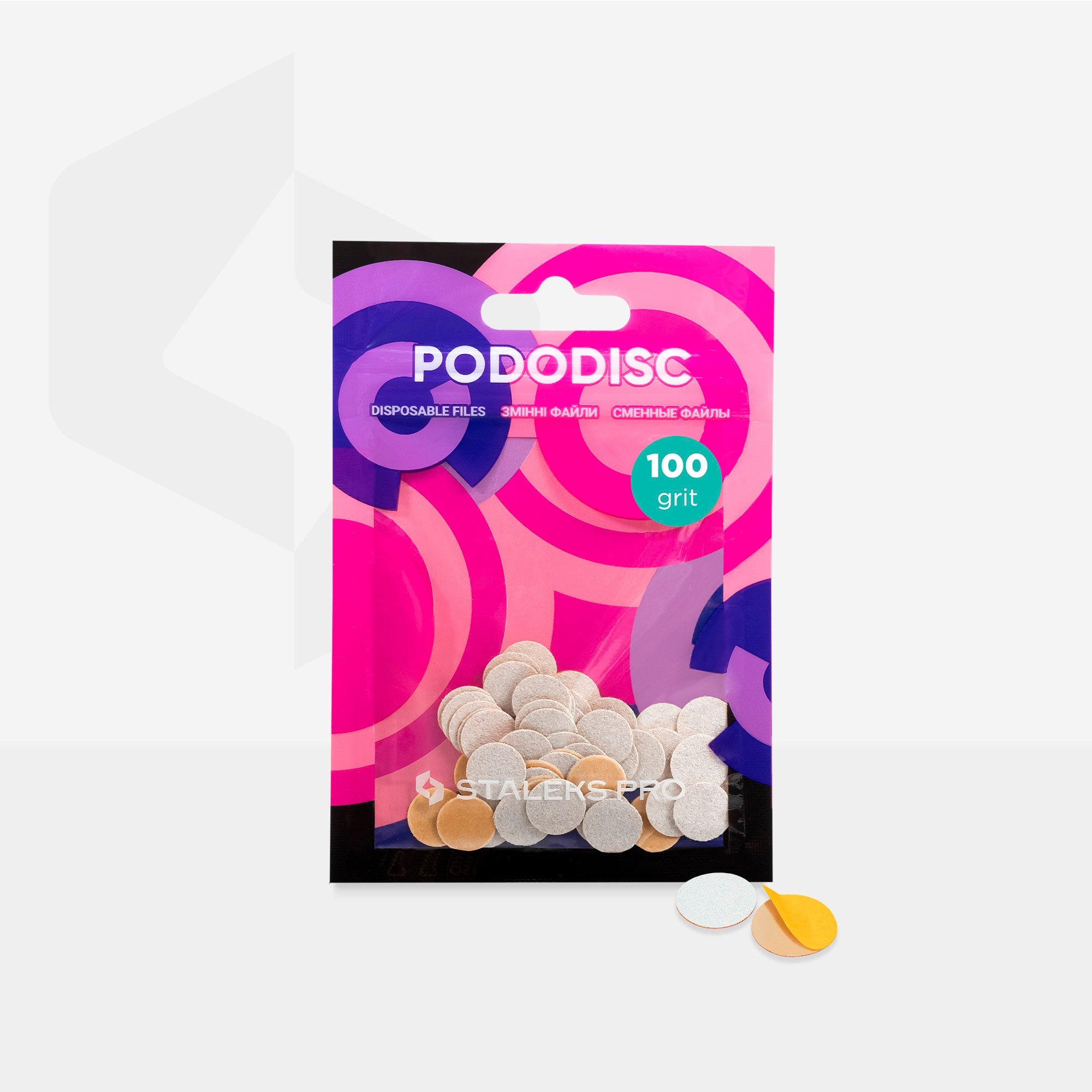 STALEKS EXPERT 10 PODODISC XS Pilniki samoprzylepne do dysku pedicure, 100 grit 10 mm (50 szt.)