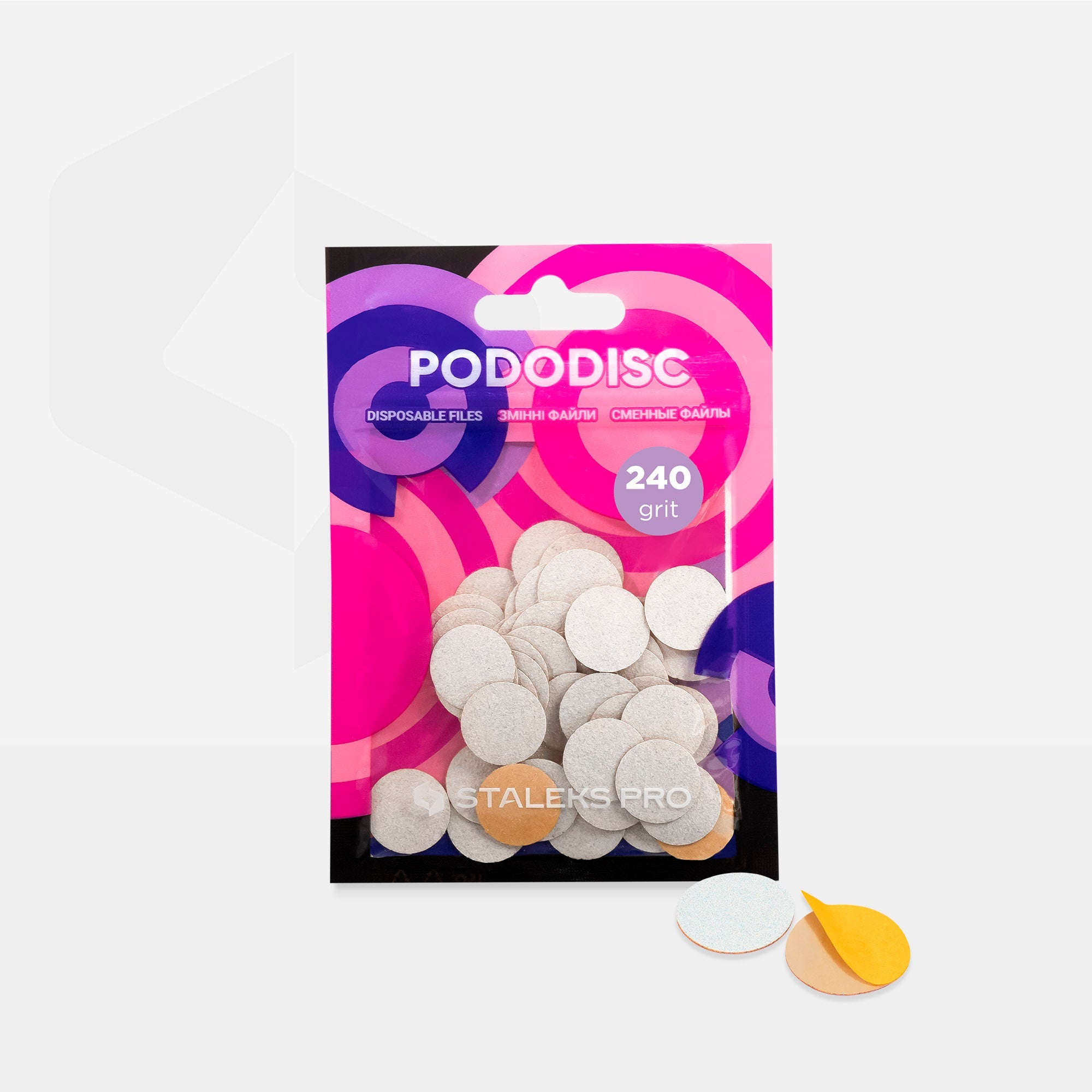 STALEKS EXPERT 15 PODODISC S Pilniki samoprzylepne do dysku pedicure, 240 grit 15 mm (50 szt.)