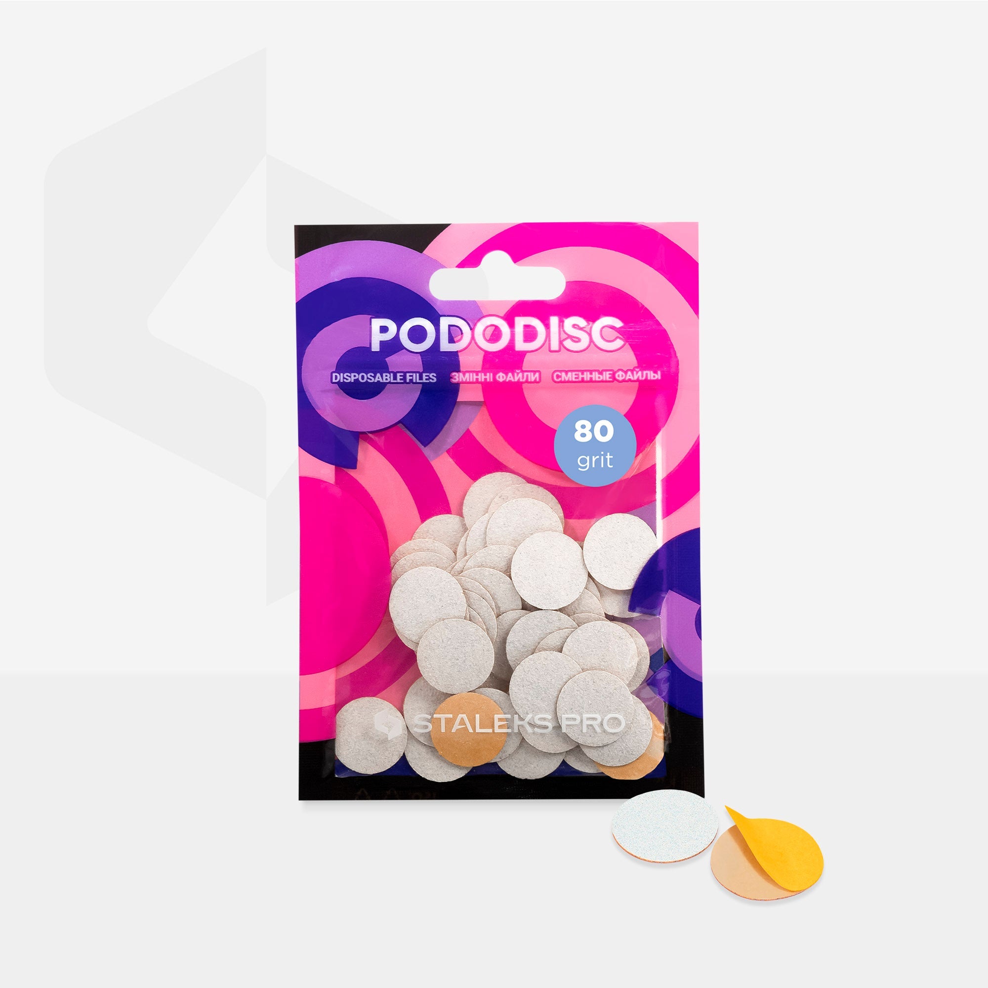 STALEKS EXPERT 15 PODODISC S Pilniki samoprzylepne do dysku pedicure, 80 grit 15 mm (50 szt.)