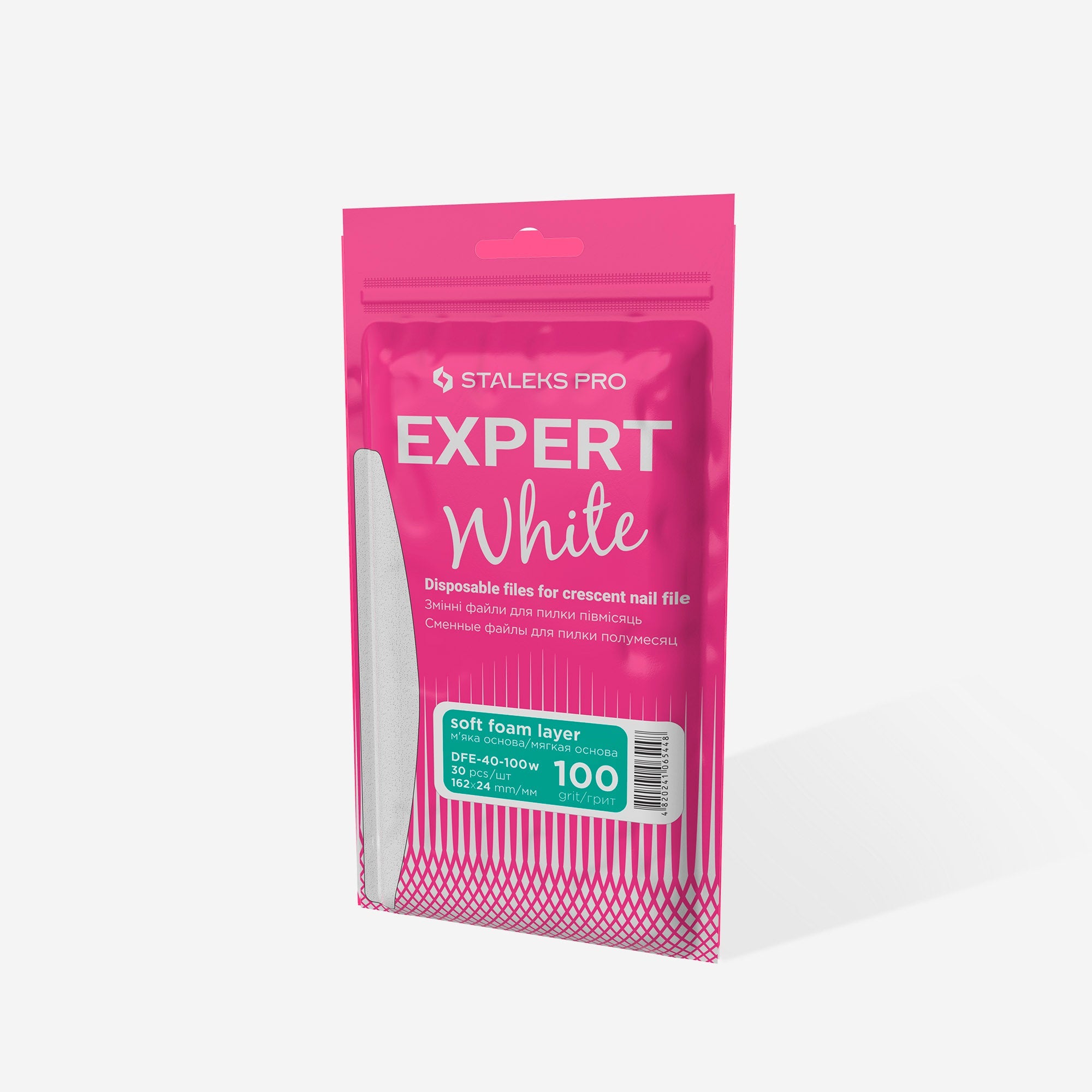 STALEKS EXPERT 40 Wymienne pilniki samoprzylepne na bazie miękkiej do pilnika półksiężyc, ziarnistość 100 (30 szt.)