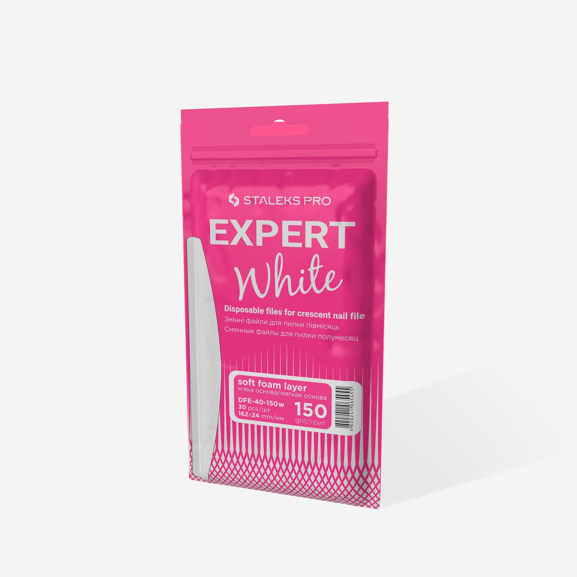 STALEKS EXPERT 40 Wymienne pilniki samoprzylepne na bazie miękkiej do pilnika półksiężyc, 150 grit (30 szt.)