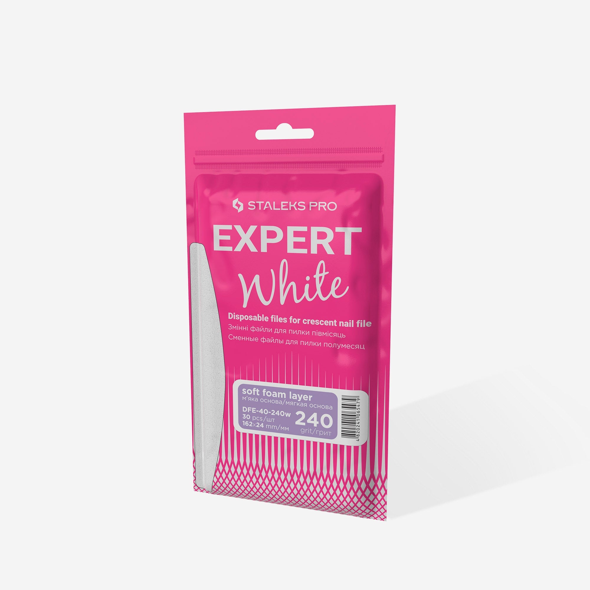 STALEKS EXPERT 40 Wymienne pilniki samoprzylepne na bazie miękkiej do pilnika półksiężyc, 240 grit (30 szt.)