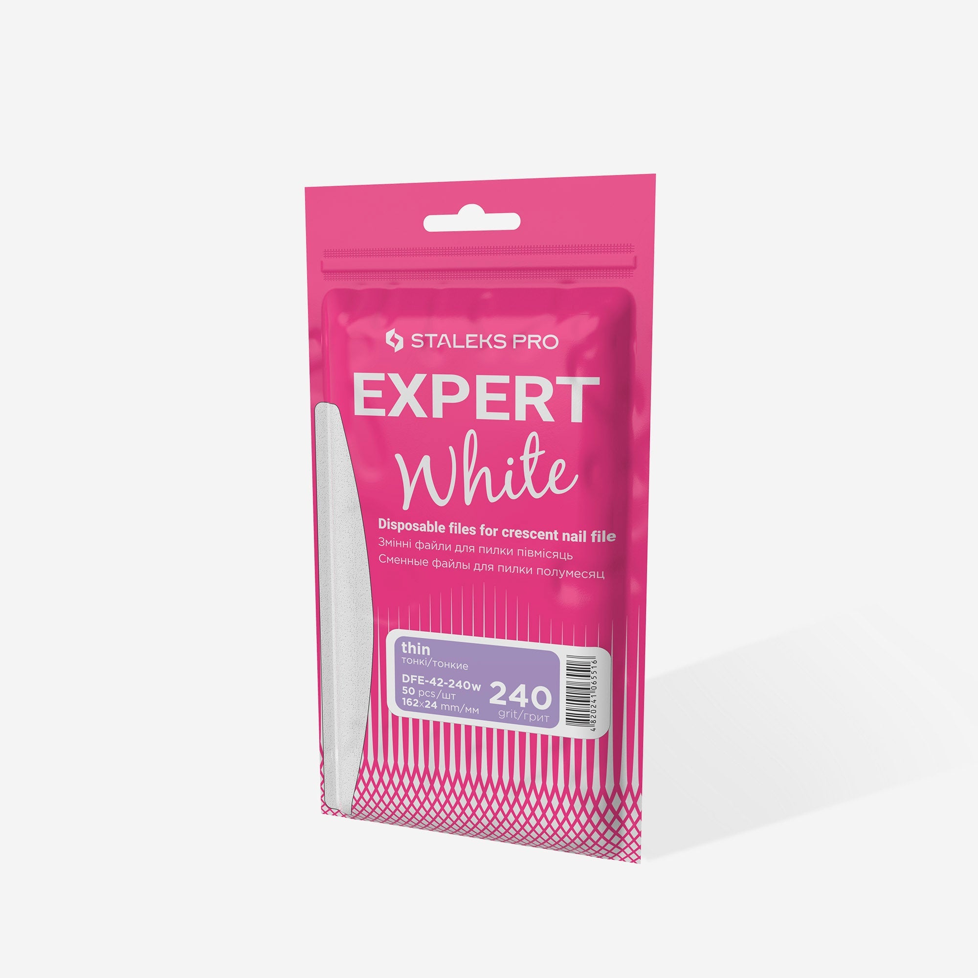 STALEKS EXPERT42 Pilniki samoprzylepne do pilnika półksiężyc, ziarnistość 240 (50 szt.)